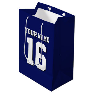 Sac Cadeau Moyen L'équipe de Jersey de sports Blue Navy