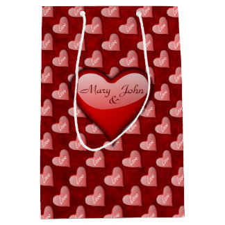 Sac Cadeau Moyen Les coeurs de Valentine
