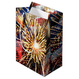 Sac Cadeau Moyen Les Etats-Unis diminuent et des feux d'artifice