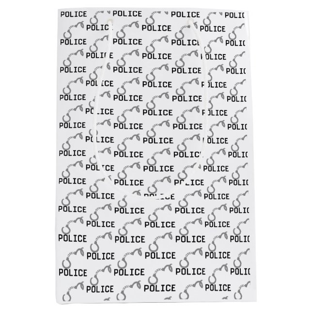 Sac Cadeau Moyen Les menottes de police  (Devant)