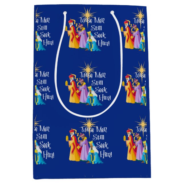 Sac Cadeau Moyen Les Mignons de Noël Hommes religieux