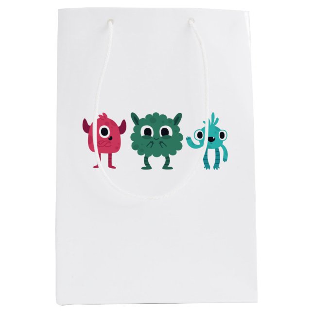 Sac Cadeau Moyen Les mignons monstres (Devant)