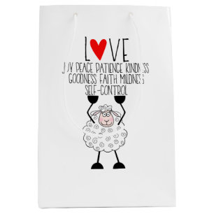 Sac Cadeau Moyen "Les moutons de l'Eternel...Les fruits de l'Esprit