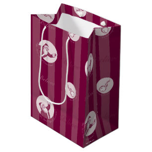 Sac Cadeau Moyen L'Express polaire   Motif du Père Noël rayé