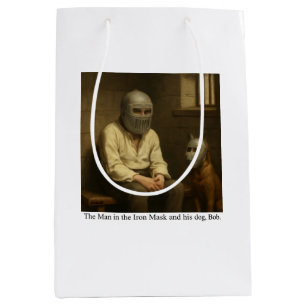 Sac Cadeau Moyen L'Homme au Masque de Fer et son chien, Bob.
