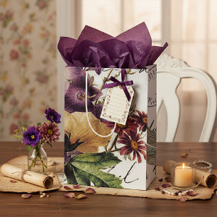 Sac Cadeau Moyen Libellule et fleurs