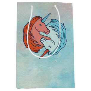 Sac Cadeau Moyen Licorne Yin Yang