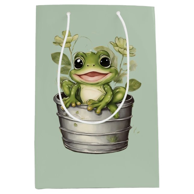 Sac Cadeau Moyen Lily Pads de la vie (Devant)