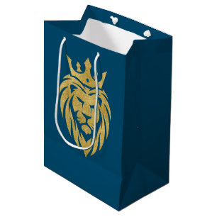 Sac Cadeau Moyen Lion Avec Couronne - Style Or 3