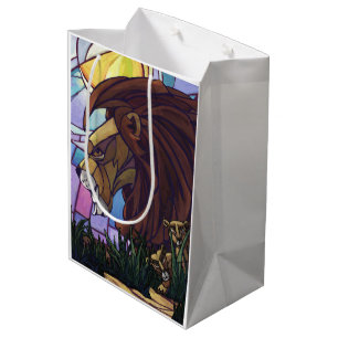 Sac Cadeau Moyen Lion et petits