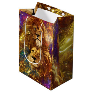 Sac Cadeau Moyen Lions Imaginaires Safari Africains