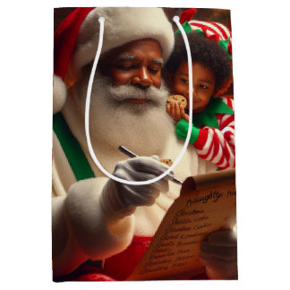 Sac Cadeau Moyen Liste de Papa Noël