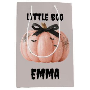 Sac Cadeau Moyen Little Boo Personnalisé Citrouille Halloween