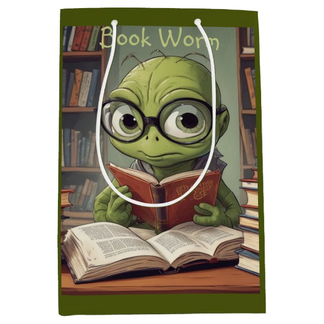Sac Cadeau Moyen Livre Worm (Devant)