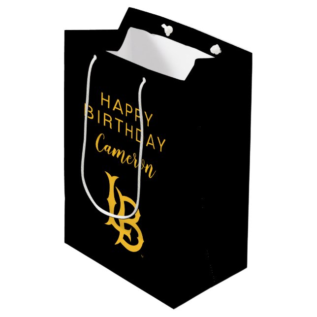 Sac Cadeau Moyen Logo de Long Beach State (Devant Angle)