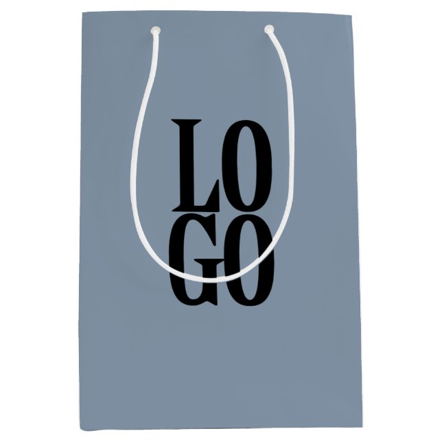 Sac Cadeau Moyen Logo de société ou d'entreprise personnalisé sur f (Devant)