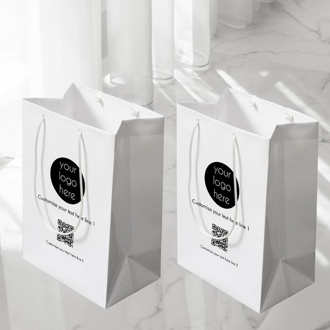 Sac Cadeau Moyen Logo d'entreprise personnalisé (Créateur téléchargé)