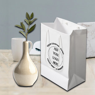 Sac Cadeau Moyen Logo d'entreprise personnalisé
