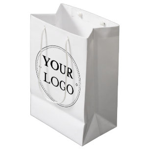 Sac Cadeau Moyen Logo Entreprise Société Marque