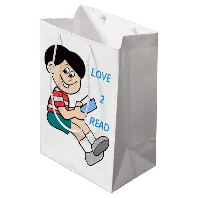 SAC CADEAU MOYEN LOVE 2 LIRE (Devant Angle)