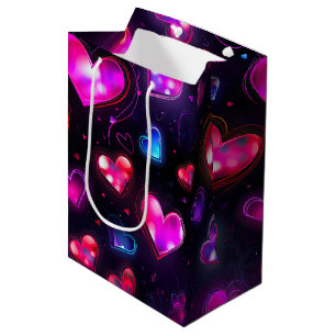 Sac Cadeau Moyen Love in Motion : Coeurs de la Saint Valentin