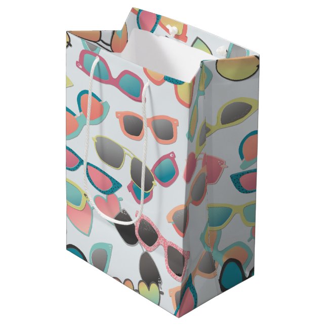 Sac Cadeau Moyen Lunettes de soleil éparpillées (Devant Angle)