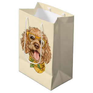 Sac Cadeau Moyen Lunettes de soleil pour chien Goldendoodle mignon