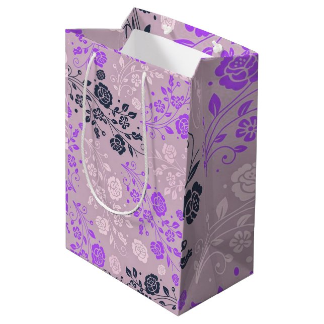 Sac Cadeau Moyen Luxe floral (Dos Angle)