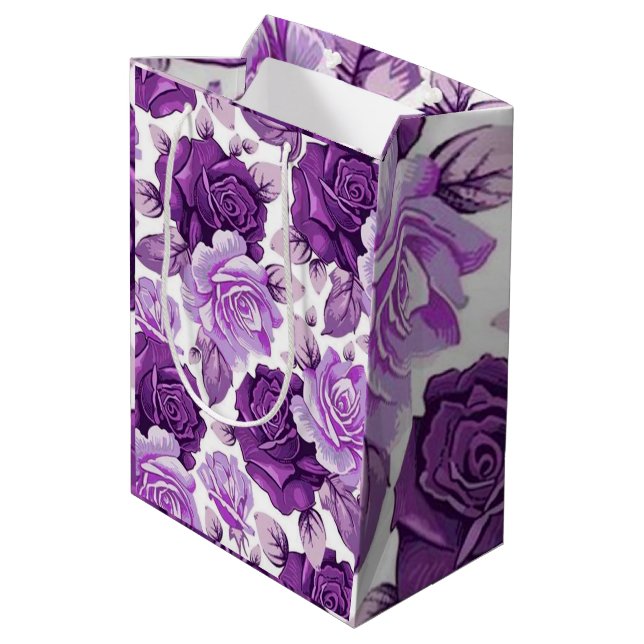 Sac Cadeau Moyen Luxe floral (Dos Angle)