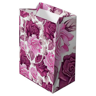 Sac Cadeau Moyen Luxe floral