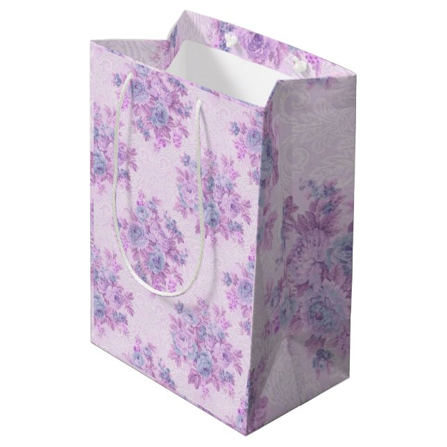 Sac Cadeau Moyen Luxe floral (Dos Angle)