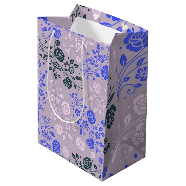 Sac Cadeau Moyen Luxe floral (Dos Angle)