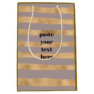 Sac Cadeau Moyen Luxury glitter stripes