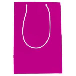 Sac Cadeau Moyen Magenta brillant uni