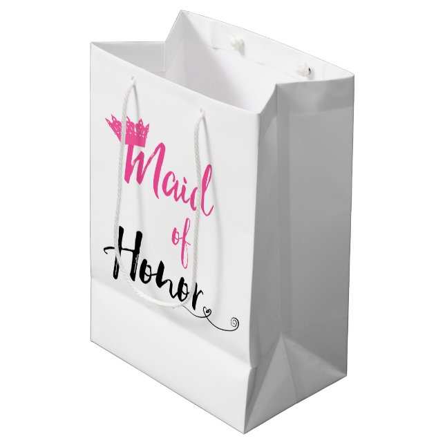 Sac Cadeau Moyen "Maid of Honor" (Devant Angle)