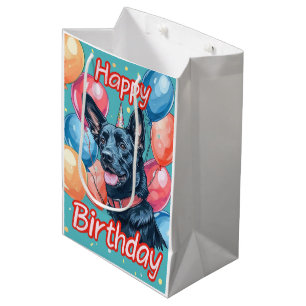 Sac Cadeau Moyen Malinoi belge avec ballons Anniversaire