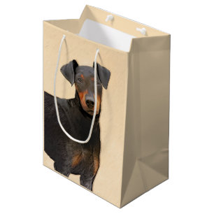 Sac Cadeau Moyen Manchester Terrier Peinture Art animal original
