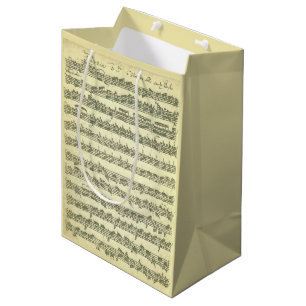 Sac Cadeau Moyen Manuscrit de musique de Bach Partita pour le