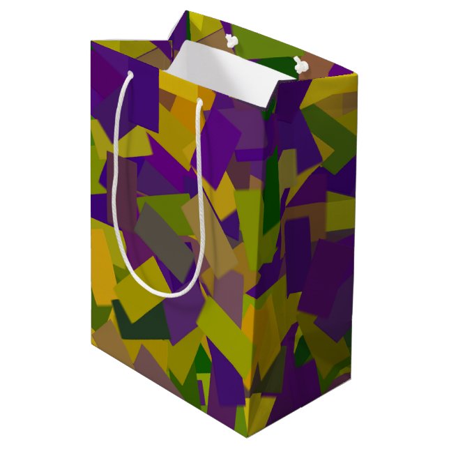 Sac Cadeau Moyen Mardi Gras Blocks (Dos Angle)