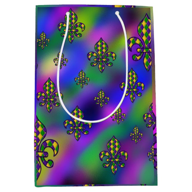Sac Cadeau Moyen Mardi Gras Motif (Devant)