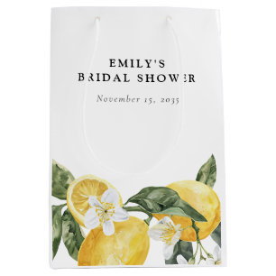Sac Cadeau Moyen Mariage Citron Citrus Pincée Principale