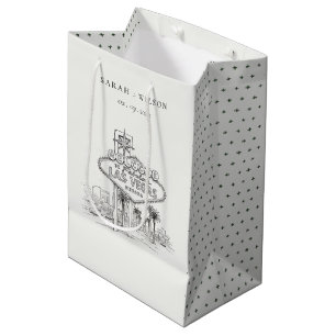Sac Cadeau Moyen Mariage dans un paysage esquissé à Las Vegas Nevad