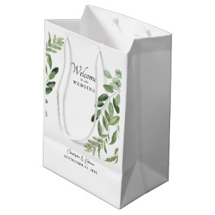 Sac Cadeau Moyen Mariage Faveur Accueil Foliage Moderne