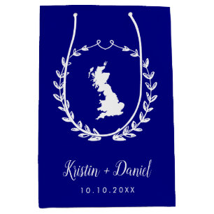 Sac Cadeau Moyen Marine Bleu Angleterre Royaume-Uni Grande-Bretagne