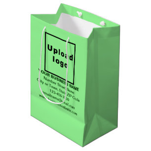 Sac Cadeau Moyen Marque d'affaires sur Vert clair Moyen Taille Sac
