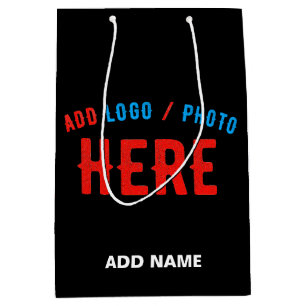 SAC CADEAU MOYEN MARQUE VERIFIEE NOIRE PERSONNALISABLE MODERNE ET C
