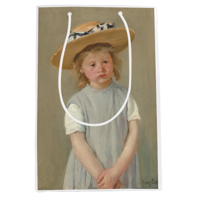 Sac Cadeau Moyen Mary Cassatt - Enfant en paille Casquette (Devant)