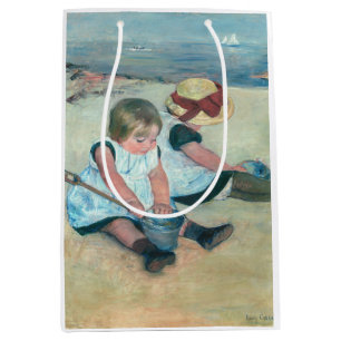 Sac Cadeau Moyen Mary Cassatt - Enfants jouant sur la plage