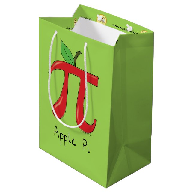 Sac Cadeau Moyen Math Apple Pi Symbole Enseignant Cute Carton (Dos Angle)