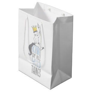 Sac Cadeau Moyen Max   Le roi de toutes les choses sauvages - Bleu